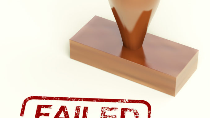 Failed Stamp Showing Reject And Failure